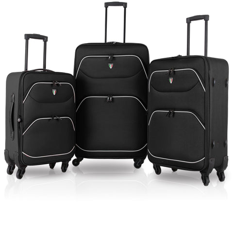TUCCI Italy BEN FATTO 3 PC Luggage Suitcase Set  20", 24", 28"