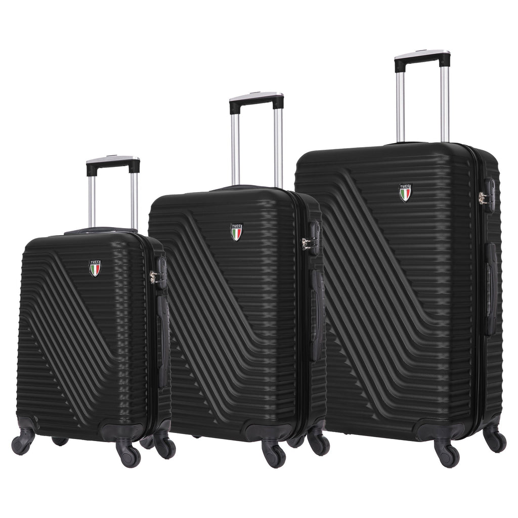 TUCCI Italy TRAVOLA 3PC Hardside Luggage Set (20", 24", 28") Tucci