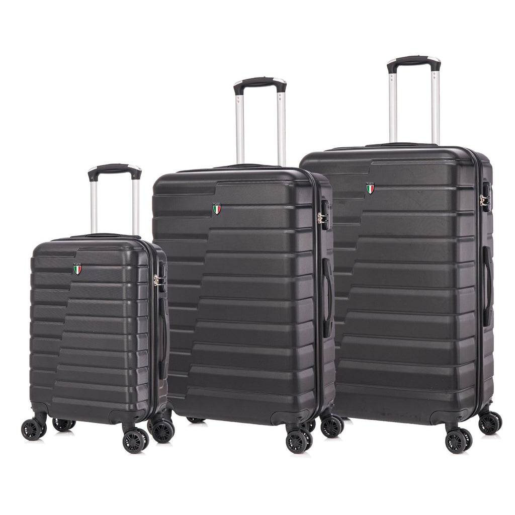TUCCI Italy MARVELLO 3PC Hardside Luggage Set (20", 24", 28") Tucci