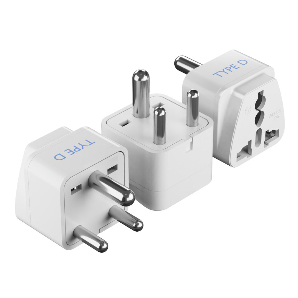 India Travel Adapter - Type D - 3 Pack (GP-10) Ceptics