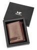 SleekCut Tri-Fold Wallet - Brown Classy Leather Bags