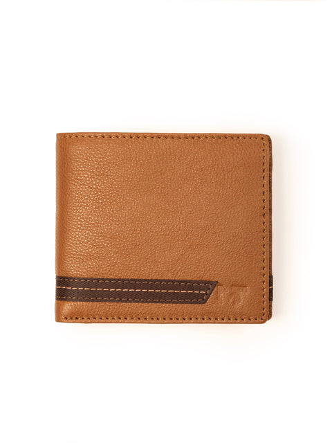 Stripe Brown Men's Wallet Classy Leather Bags