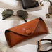 Tan Leather Sunglasses Case Classy Leather Bags