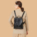 Top Grain Leather Backpack Women City Backpack Natural Cowhide Leather Travel Backpack Stylish Shoulder Bag Christmas Gift SX2612-1 RockCow Leather Studio