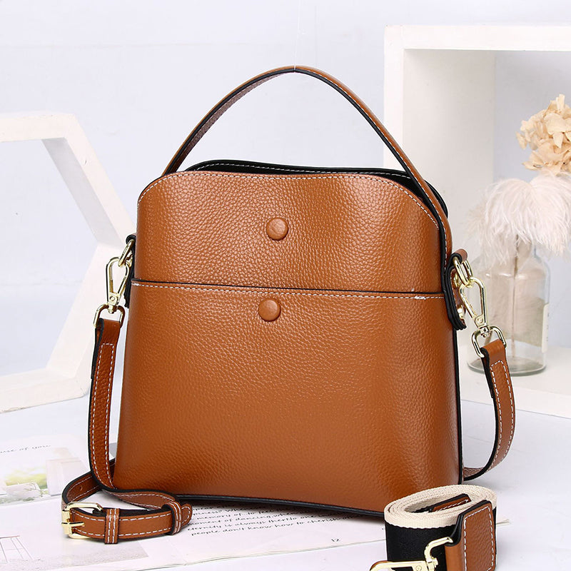 Top Grain Leather Handbag Women Natural Leather Shoulder Bag Stylish Womens Crossbody Bag RockCow Leather Studio