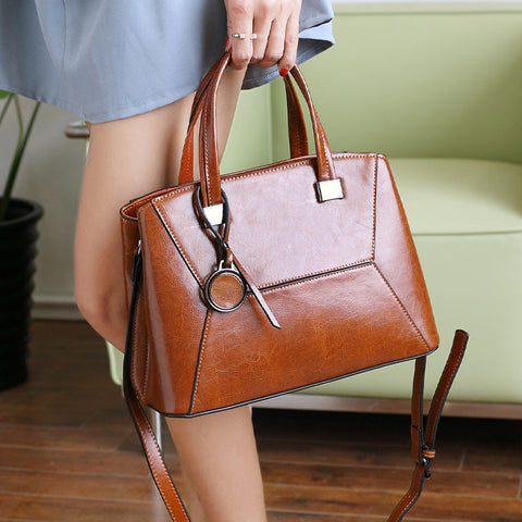 Top Grain Leather Satchel Bag, Stylish Women Handbag, Leather Lady Purse Gift For Her RockCow Leather Studio