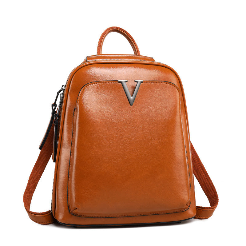 Full Grain Leather Backpack Purse, Designer Backpack, Natural Leather Fashion Backpack Gift For Her RockCow Leather Studio