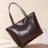 Top Grain Leather Tote Bag For Women Casual Large Shoulder Bag Simple Style Handbags Gift For Her RockCow Leather Studio