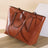 Top Grain Leather Tote Bag For Women Casual Large Shoulder Bag Simple Style Handbags Gift For Her RockCow Leather Studio