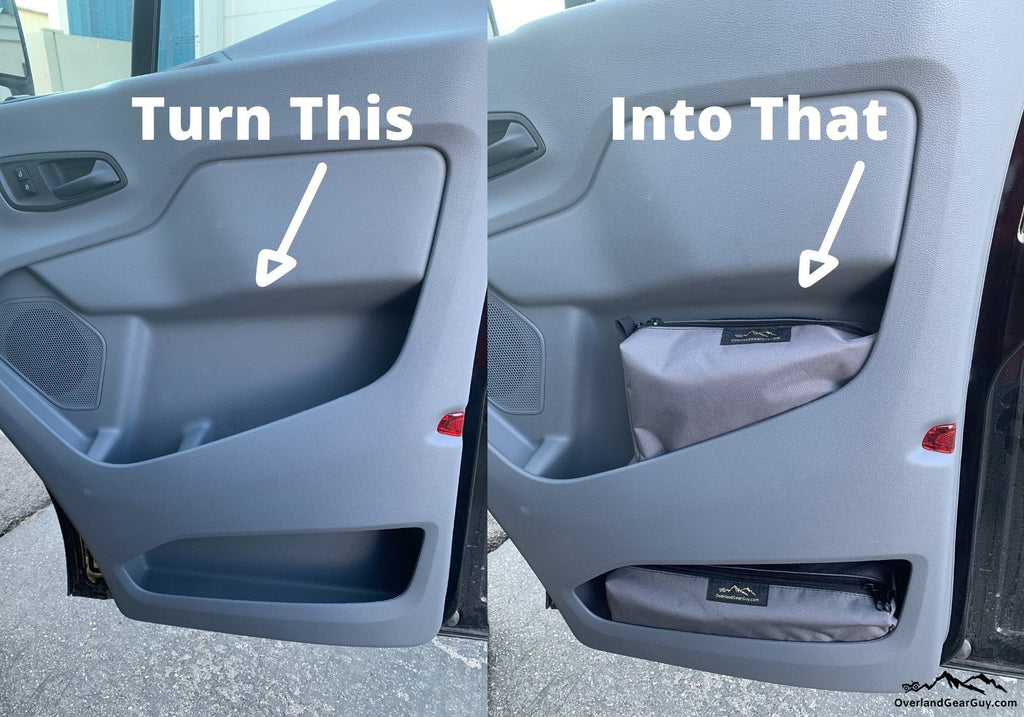 Transit Storage Cubby Pouches - Set Overland Gear Guy