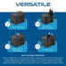 All-In-One International Travel Adapter Plug - 2 USB-C (PD & QC) - 3 USB Ports (UP-11KU) Ceptics