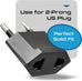 USA / N. America to Europe Travel Adapter - Non-Grounded (UP-12AE, 12 Pack) Ceptics