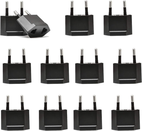 USA / N. America to Europe Travel Adapter - Non-Grounded (UP-12AE, 12 Pack) Ceptics