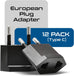 USA / N. America to Europe Travel Adapter - Non-Grounded (UP-12AE, 12 Pack) Ceptics