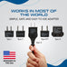 International Travel Adapter Plug Set - 5 pcs Set with Pouch (UP-5S) - Non-Grounded Ceptics