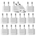 USA / N. America to Europe Travel Adapter - Non-Grounded (UP-12AE, 12 Pack) Ceptics
