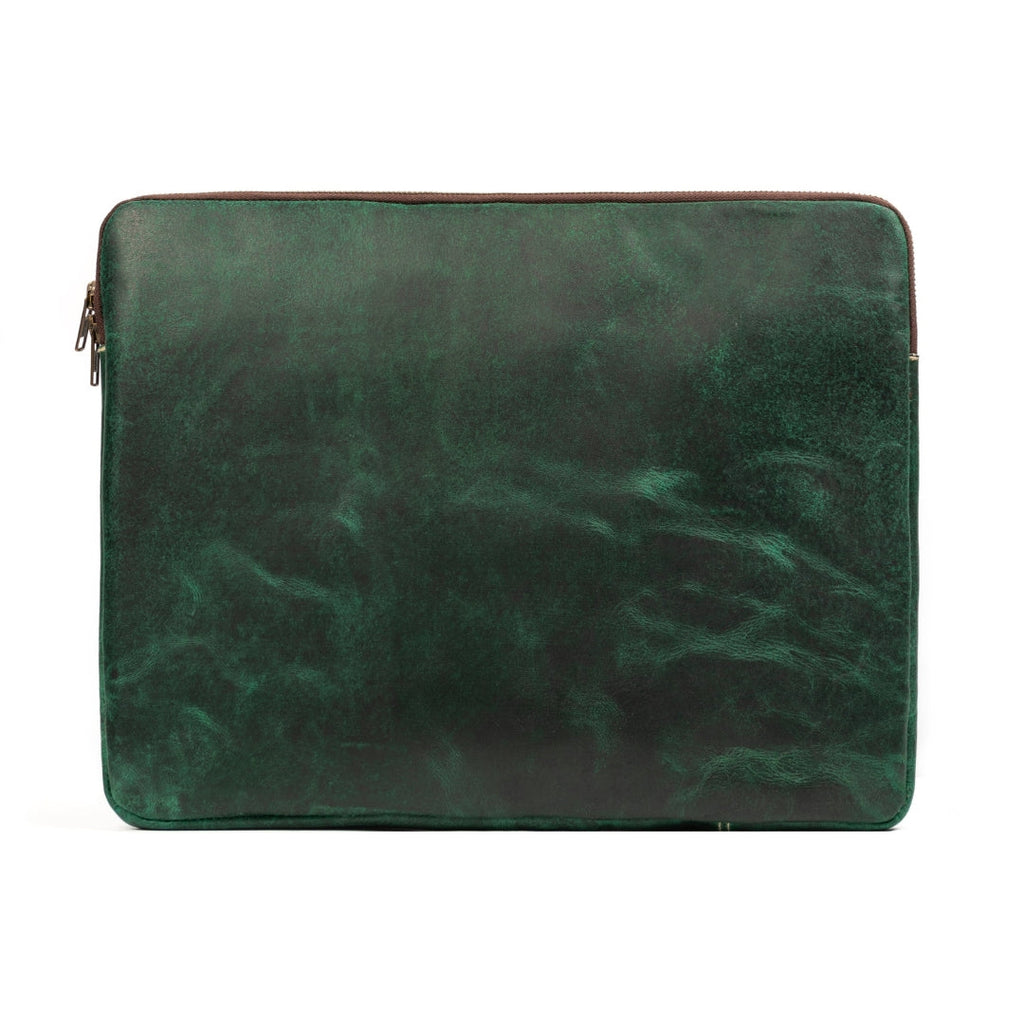 Green Laptop Sleeve Classy Leather Bags