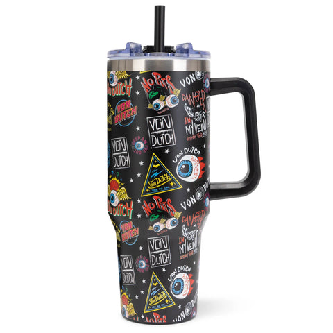 40oz Bold Double Walled Insulated Stainless Steel Tumbler Travellty