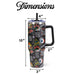 40oz Bold Double Walled Insulated Stainless Steel Tumbler Travellty