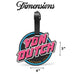 80s Neon 2-Piece Suitcase ID Tag Set with Adjustable Straps Travellty