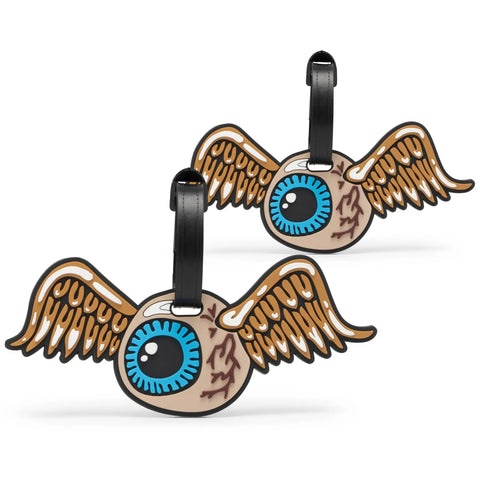 Flying Eyeball 2-Piece Suitcase ID Tag Set with Adjustable Straps Travellty