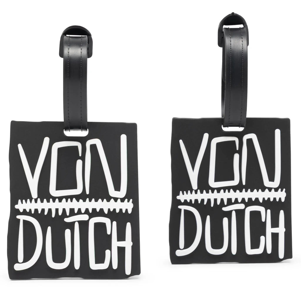 Stitched 2-Piece Suitcase ID Tag Set with Adjustable Straps Travellty