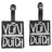 Stitched 2-Piece Suitcase ID Tag Set with Adjustable Straps Travellty