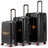 Kustom Kulture 3-Piece Expandable Hardside Spinner Luggage Set Travellty