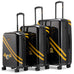 Kustom Kulture 3-Piece Expandable Hardside Spinner Luggage Set Travellty