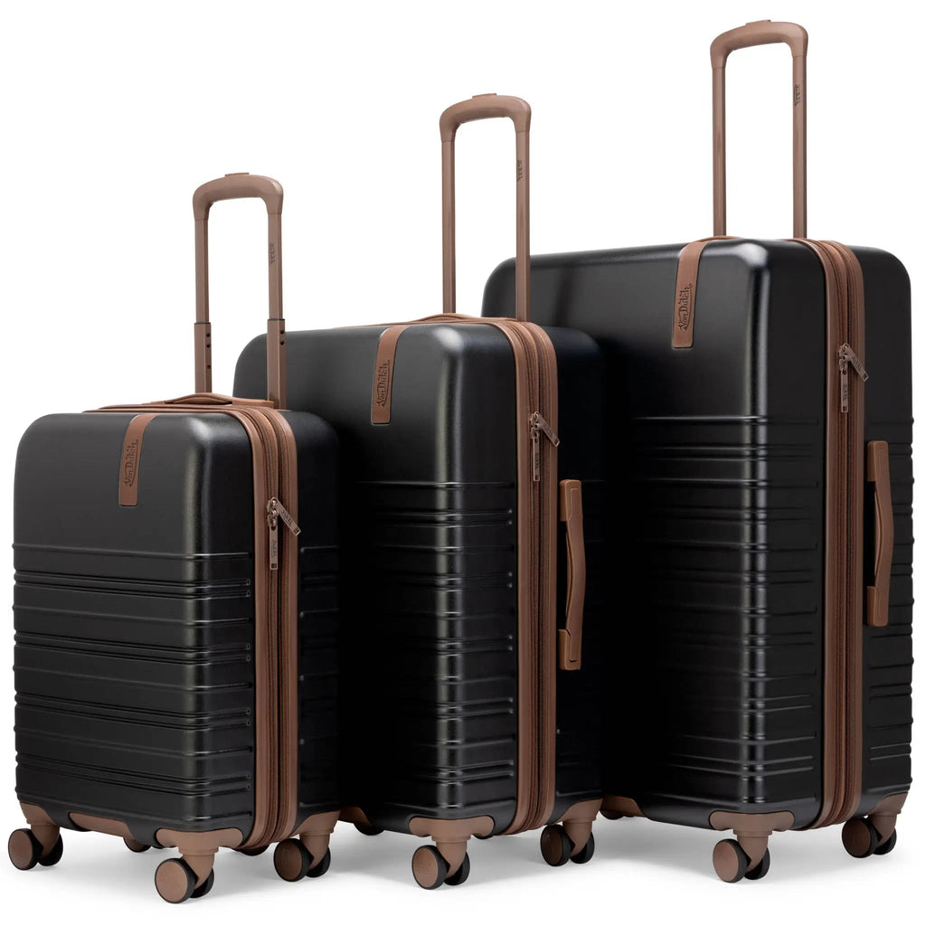 Retro Trek 3-Piece Expandable Hardside Spinner Luggage Set Travellty