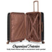 Retro Trek 3-Piece Expandable Hardside Spinner Luggage Set Travellty