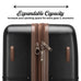 Retro Trek 3-Piece Expandable Hardside Spinner Luggage Set Travellty