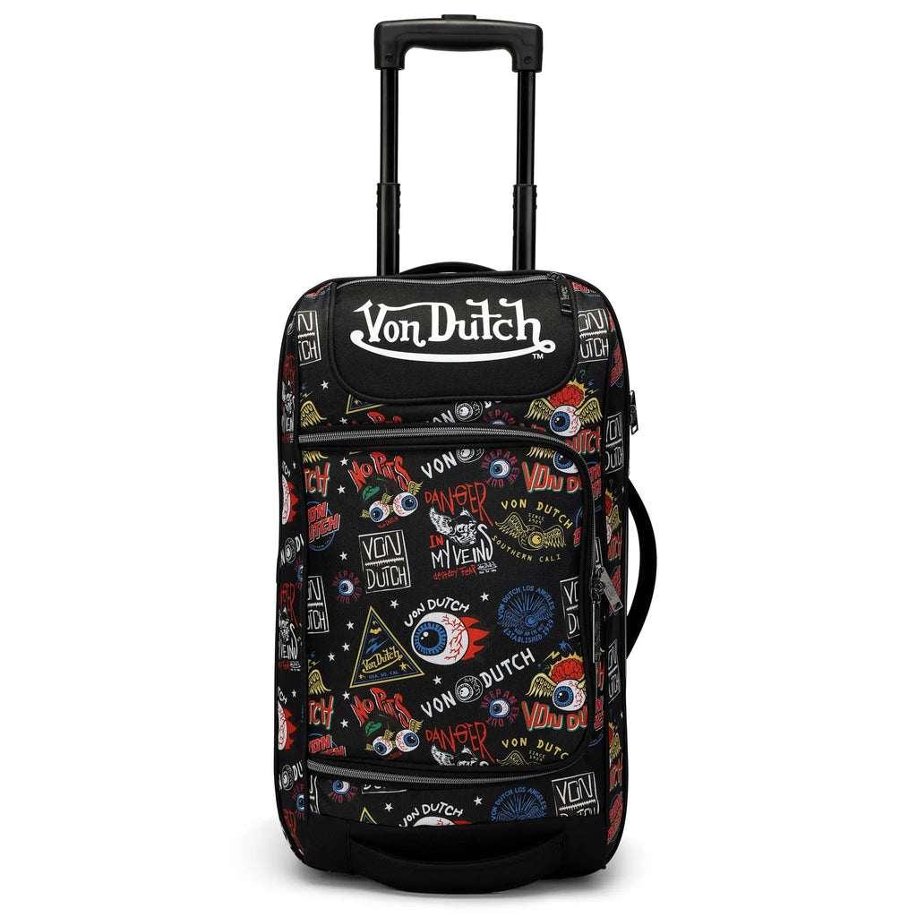 Jax Black 20" Carry-on Rolling Duffel Travellty