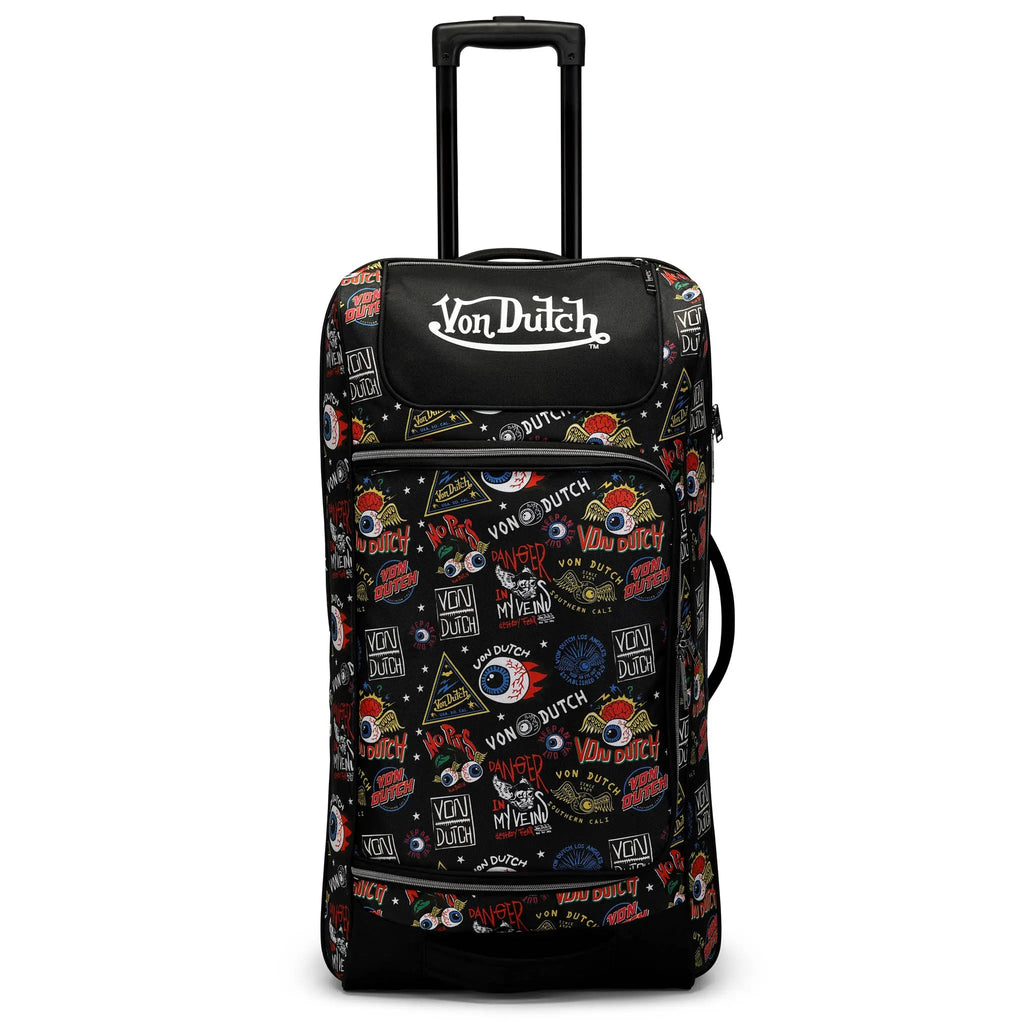 Jax Black 28" Checked Rolling Duffel Travellty