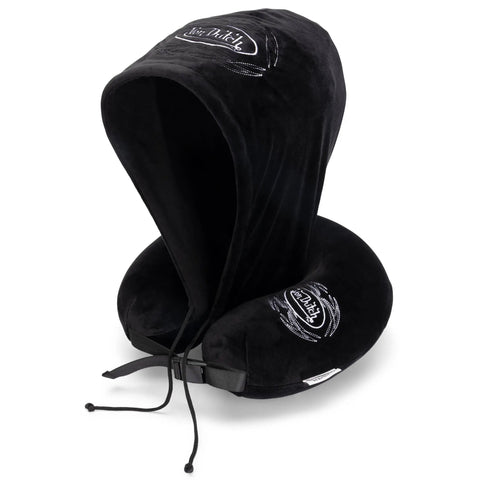 Von Dutch Pinstripe Hooded Memory Foam Pillow Travellty