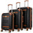 Vintage 3 Piece Expandable Retro Luggage Set Travellty