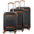Vintage 3 Piece Expandable Retro Luggage Set Travellty