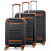 Vintage 3 Piece Expandable Retro Luggage Set Travellty