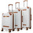Vintage 3 Piece Expandable Retro Luggage Set Travellty