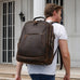 Vintage Leather Backpack Full Grain Crazy Horse Leather Travel Backpack Large Laptop Backpack Retro Rucksack RockCow Leather Studio