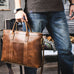 Vintage Leather Briefcase Full Grain Leather Messenger Bag Men Leather Shoulder Bag Leather Laptop Bag Business Handbag RockCow Leather Studio