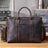 Vintage Leather Briefcase Full Grain Leather Messenger Bag Men Leather Shoulder Bag Leather Laptop Bag Business Handbag RockCow Leather Studio