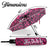 Hot Pink Cheetah Compact Automatic Umbrella, Strong & Portable Travellty