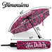 Hot Pink Cheetah Compact Automatic Umbrella, Strong & Portable Travellty