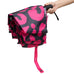 Hot Pink Cheetah Compact Automatic Umbrella, Strong & Portable Travellty