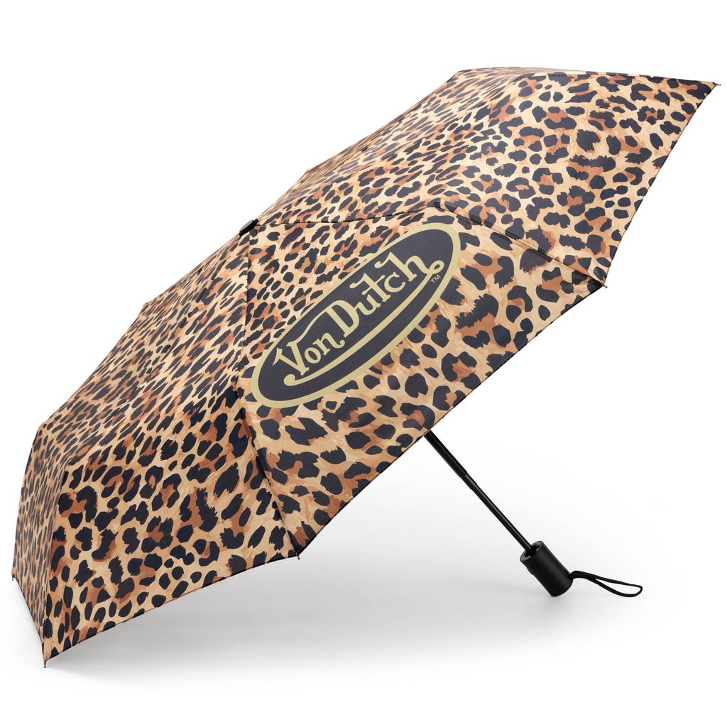 Leopard Compact Automatic Umbrella, Strong & Portable Travellty