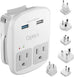 World-Way 6 Travel Adapter Kit | 2 USB + 2 US Outlets - Grounded (WPS-2B) Ceptics