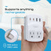 World-Way 6 Travel Adapter Kit | 2 USB-A + 2USB-C + 2 US Outlets - Grounded (WPS-5B) Ceptics