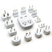 World-Way 13 Travel Adapter Kit | 2 USB + 2 US Outlets - Grounded (WPS-2B+ALL) Ceptics