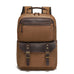 Waterproof Canvas Leather Backpack Large Travel School Bag Mens Laptop Rucksack Unisex Hiking College Backpack RockCow Leather Studio